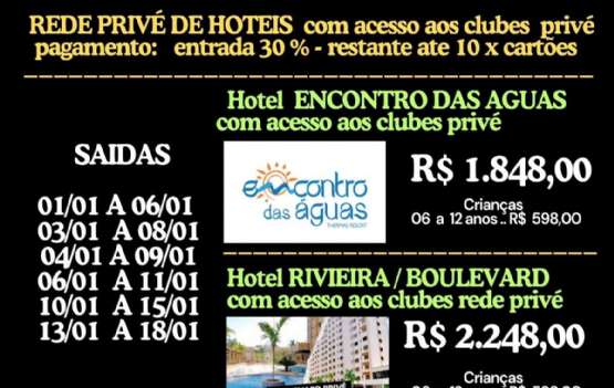 CALDAS NOVAS - FÉRIAS DE JANEIRO 2026   -  REDE PRIVE DE HOTEIS BOULEVARD RIVIEIRA 